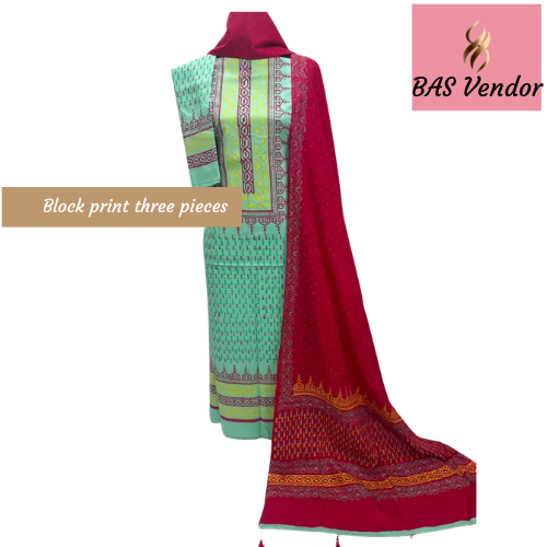 Block print three pieces 30